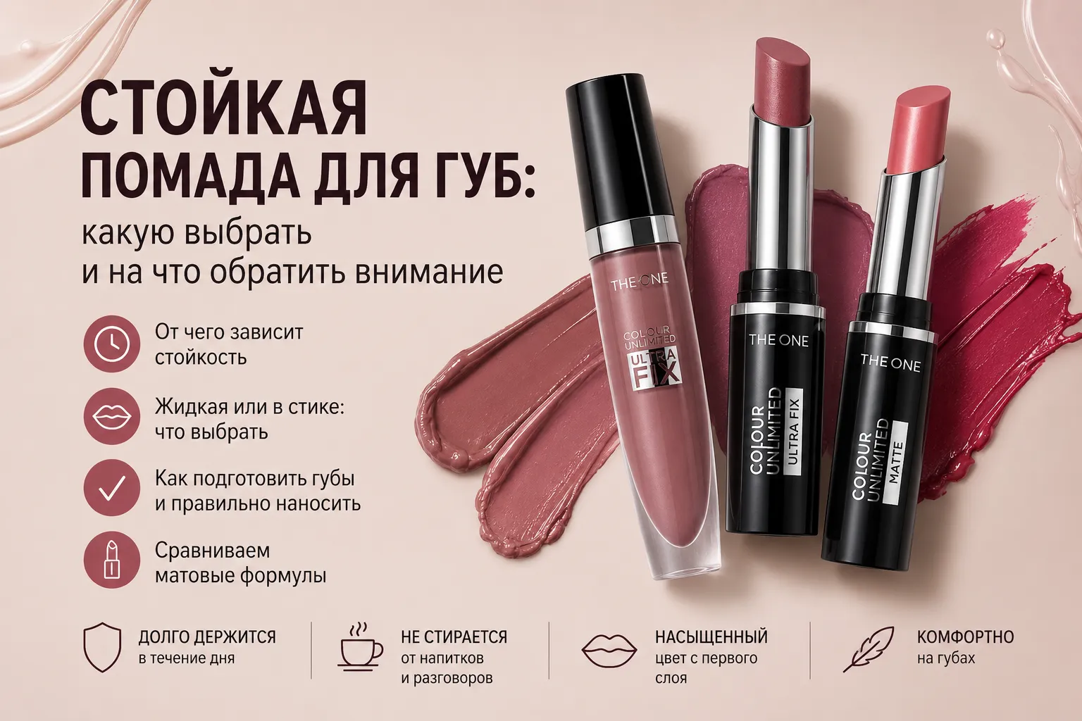 Стойкая помада для губ: какую выбрать и на что обратить внимание