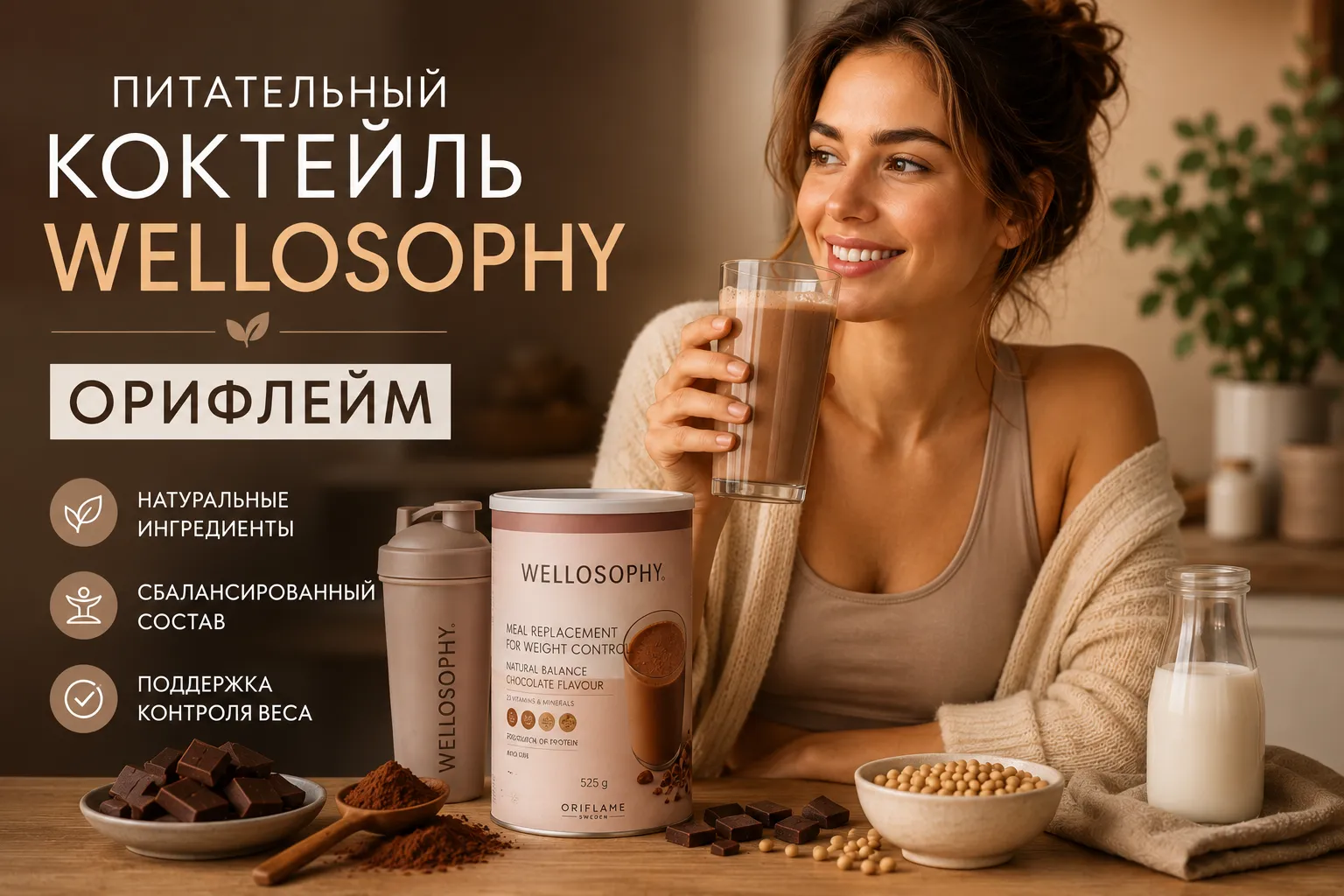 45307 Орифлэйм: питательный коктейль Wellosophy для контроля веса, состав и как принимать